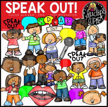 Preview of Speak Out! Clip Art Set {Educlips Clipart}