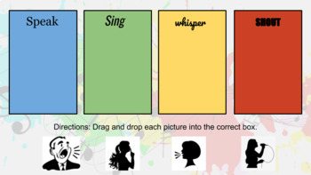 Preview of Speak, Sing, Whisper, Shout - Google Slides Activity for Virtual Learning