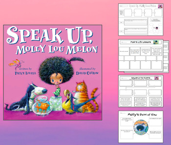 Preview of Speak Up, Molly Lou Melon - Book Companion - Point of View, Sequencing, More