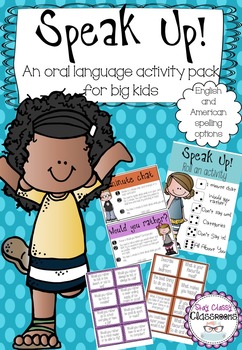 Preview of Speak Up - Oral Language Activities for Big Kids