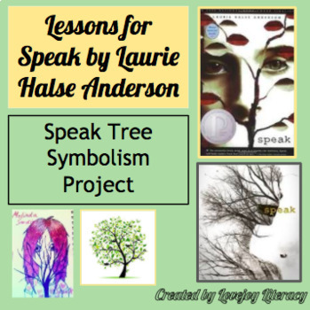 Preview of Speak by Laurie Halse Anderson l Tree Symbolism Project and Poster