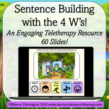 Preview of Speak in Full Sentences! 80 Slide Teletherapy Distance Learning Resource