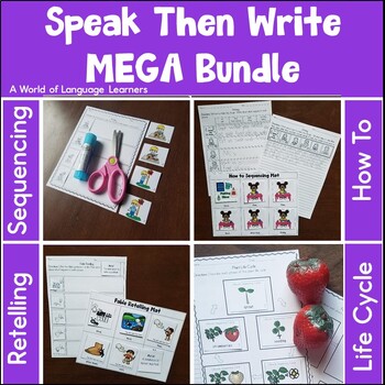 Preview of Speak then Write Mega Bundle Print and Digital | Graphic Organizers & Pictures