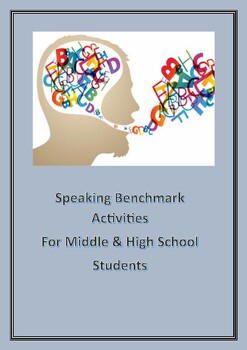 Preview of Speaking Benchmark Activities for Middle and High School Students