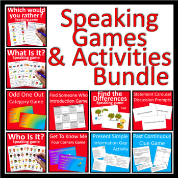 Preview of Speaking Games Bundle to Practice Conversation Skills