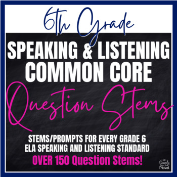 Preview of Common Core Question Stems 6th Grade ELA - Speaking and Listening