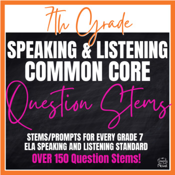 Preview of Common Core Question Stems 7th Grade - ELA - Speaking & Listening