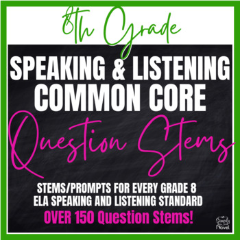 Preview of Common Core Question Stems 8th Grade - ELA - Speaking & Listening