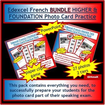 Preview of Speaking Photo Card French Edexcel GCSE BUNDLE