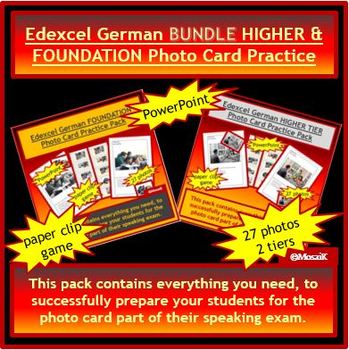 Preview of Speaking Photo Card German Edexcel GCSE BUNDLE