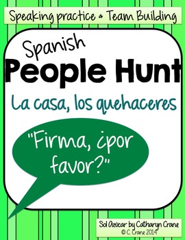 Preview of Spanish People Hunt - La casa, los quehaceres - House, Chores