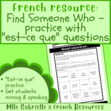 Find Someone Who - Asking French Questions with "est-ce que"