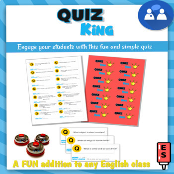 Preview of Speaking - Quizking: A Fun Quiz for all - Basic / Inter. Level - ESL/ELL