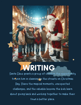Preview of Speaking - Writing - Actions ideas Christmas related to protecting environment