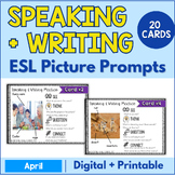 Speaking & Writing Cards for ELL Students {April}