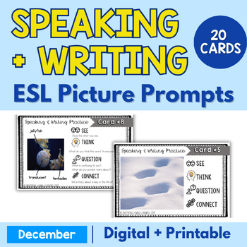 Preview of ESL Christmas Activities Speaking & Writing Vocabulary Cards Chinese New Year