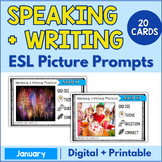 ESL Speaking & ESL Writing Cards {January} | ESL Winter