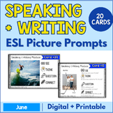 Speaking & Writing Cards for ELL Students {June}