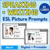 Speaking & Writing Cards for ELL Students {March}