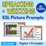 Speaking & Writing Cards for ELL Students {November}