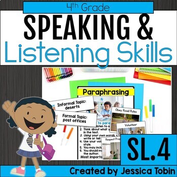 Preview of Speaking and Listening Activities - 4th Grade Oral Language and Comprehension