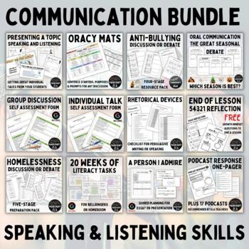 Preview of Speaking and Listening BUNDLE | Oral Communication | Discussion | Presentation