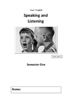 Preview of Speaking and Listening Booklet 7.1