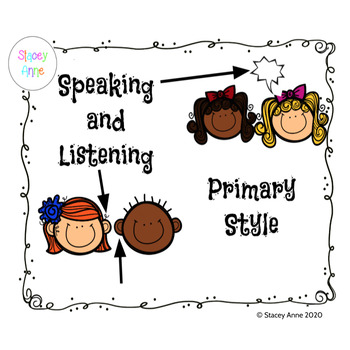 Preview of Speaking and Listening Primary Style