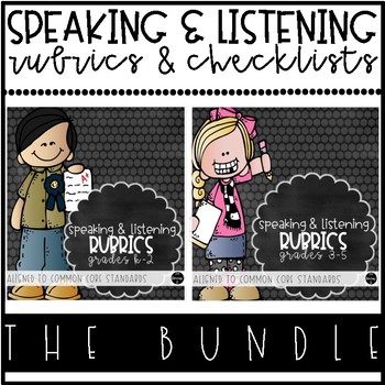 Preview of Speaking and Listening Rubrics {K-5 BUNDLE}