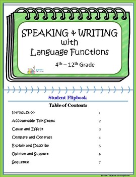 Preview of Speaking and Writing with Language Functions 4th-12th Grade