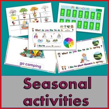 Preview of Speaking lesson: Seasonal activities (PPT)