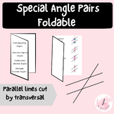 Special Angle Pairs (parallel lines with a transversal) Foldable