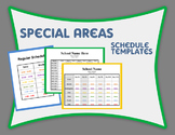 Special Areas Schedule Templates