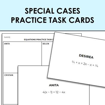 Preview of Special Cases Practice Task Cards
