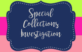 Special Collections Investigative Worksheet - Editable