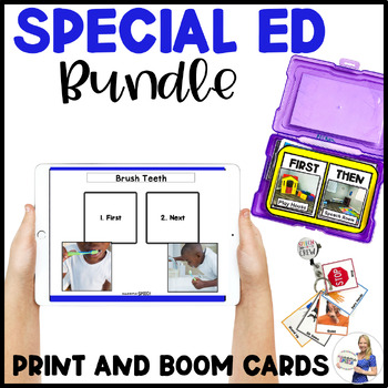 Preview of Special Education Bundle: Language & Life Skills Task Boxes + Activities (BONUS)