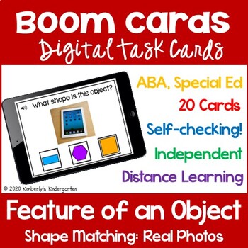 Preview of Special Ed Boom Cards™: Object Feature (Shapes). FFC. Speech. Digital