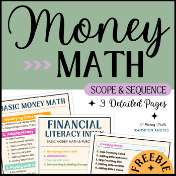 Preview of Special Ed | Consumer Money Math | Financial Literacy | Scope & Sequence