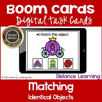 Preview of Special Ed Boom Cards™: Matching Identical Objects: Set 1. Autism. ABA Therapy