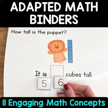 Preview of Math Special Education Curriculum Adaptive Book Binders for the Year BUNDLE