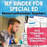 Special Ed Organization IEP Binder EDITABLE Bundle Resourc