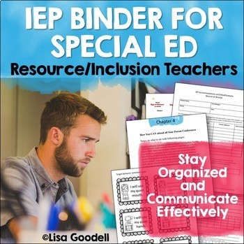 Preview of Special Ed Organization IEP Binder EDITABLE Bundle Resource/Inclusion