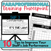 Special Ed Paraprofessional Training Power Point & Handouts