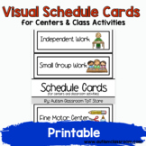 (Autism) Visual Schedule Cards for Centers & Class Activit