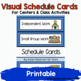 Visual Schedule Cards for Centers and Classroom Activities