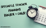 Special Ed Teacher Planning Binder + Guide
