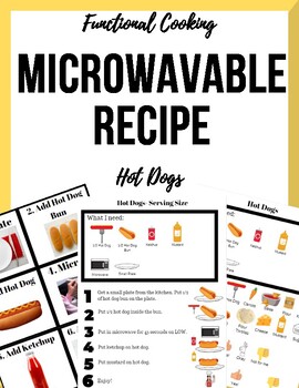 Preview of Special Ed. Visual Microwave Recipe - Hot Dogs (Individual Portions!)