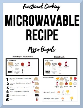 Preview of Special Ed. Visual Microwave Recipe - Pizza Bagels (Individ. Portions!)