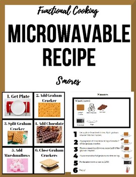 Preview of Special Ed. Visual Microwave Recipe - S'mores