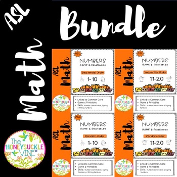 Preview of Special Education ASL Numeracy Activities Games Worksheets Bundle
